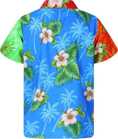 V.H.O. Funky Hawaiian Shirt for Men Shortsleeve Front-Pocket Casual Button Down Small Flower in Kuwait