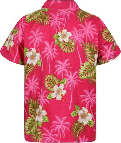 V.H.O. Funky Hawaiian Shirt for Men Shortsleeve Front-Pocket Casual Button Down Small Flower in Kuwait
