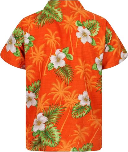 V.H.O. Funky Hawaiian Shirt for Men Shortsleeve Front-Pocket Casual Button Down Small Flower in Kuwait