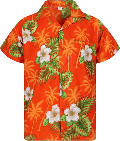 V.H.O. Funky Hawaiian Shirt for Men Shortsleeve Front-Pocket Casual Button Down Small Flower in Kuwait