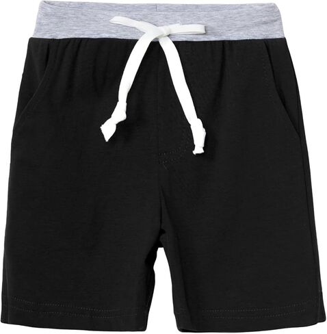 Mud Kingdom Classic Shorts for Boys Thin Jersey Material Cotton Drawstring Casual Summer Lightweight in Saudi Arabia