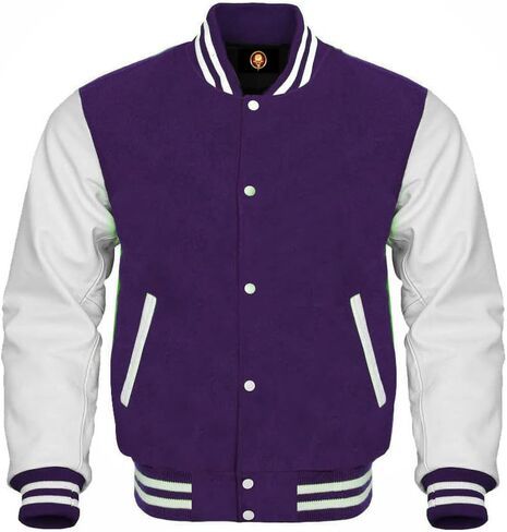 Bomber Baseball Varsity Letterman Jacket Leather Sleeves Wool Body Team Colors Option in Saudi Arabia