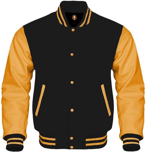 Bomber Baseball Varsity Letterman Jacket Leather Sleeves Wool Body Team Colors Option in Saudi Arabia