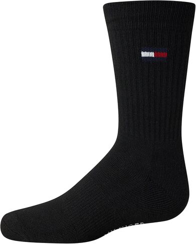 Tommy Hilfiger Unisex Kids' Athletic Socks - Cushioned Crew Socks (6 Pack) in Saudi Arabia