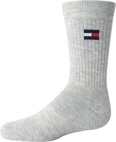 Tommy Hilfiger Unisex Kids' Athletic Socks - Cushioned Crew Socks (6 Pack) in Saudi Arabia