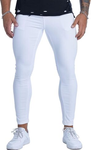 FIILIMER Men's Super Skinny Stretch Tapered Leg Slim Fit Ripped Distressed Jeans in Saudi Arabia