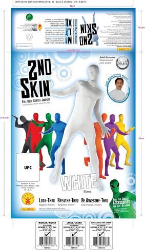 Rubie's Adult Solid Color 2nd Skin,White in Saudi Arabia