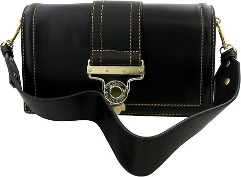 Versace Jeans Couture Black Black Buckle Crossbody Bag for Womens in Saudi Arabia