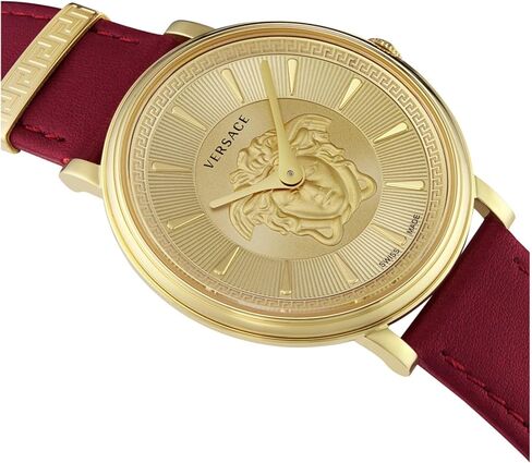Versace Womens Gold 38 mm V-Circle Medusa Watch VE8103821 in Kuwait