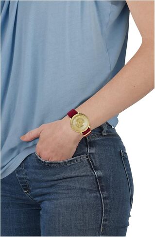 Versace Womens Gold 38 mm V-Circle Medusa Watch VE8103821 in Kuwait