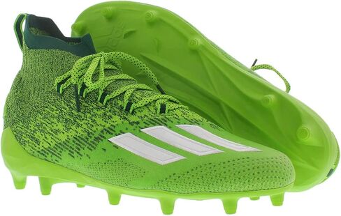 adidas Adizero Primeknit Cleat - Men's Football Team Semi Solar Green/White in Saudi Arabia