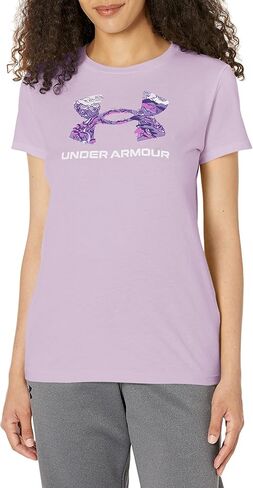 تي شيرت نسائي بأكمام قصيرة بتصميم رياضي من Under Armour in Saudi Arabia