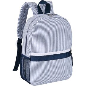 Lightweight Toddler Backpack for Girls,Seersucker Preschool Bookbag for Kids,Cute Pleated Children Kindergarten Backpack,SMALL (Pink, Small)