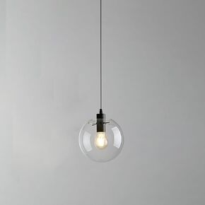 AUPINE Modern Simple Transparent Ball Glass Chandelier E26 9.8IN Glass Pendant Light Chandelier for Living Room Lighting in Saudi Arabia