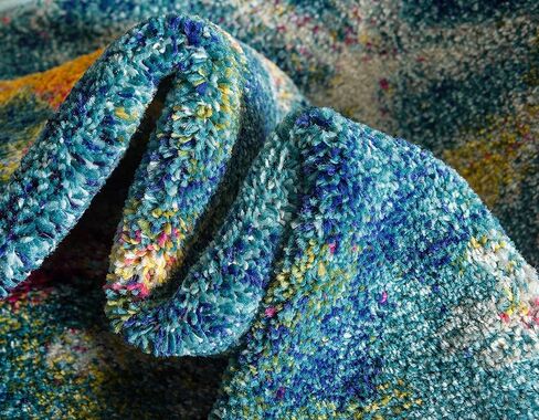 Unique Loom Positano Collection Coastal Modern Bright Colors Starfish Navy Blue Area Rug (8' x 10') in Kuwait