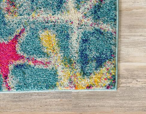 Unique Loom Positano Collection Coastal Modern Bright Colors Starfish Navy Blue Area Rug (8' x 10') in Kuwait