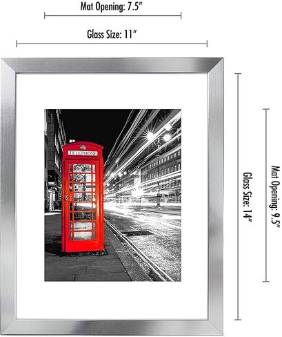 إطار صورة ذهبي من Americanflat مقاس 8x10 - يعرض مقاس 5x7 مع حصيرة وإطار 8x10 بدون حصيرة - إطارات ذهبية بأشكال أفقية ورأسية للجدار والطاولة - خشب مركب مع زجاج مصقول in Saudi Arabia