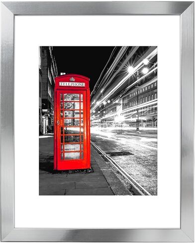 إطار صورة ذهبي من Americanflat مقاس 8x10 - يعرض مقاس 5x7 مع حصيرة وإطار 8x10 بدون حصيرة - إطارات ذهبية بأشكال أفقية ورأسية للجدار والطاولة - خشب مركب مع زجاج مصقول in Saudi Arabia