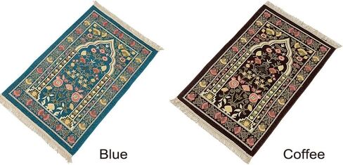 سجادة صلاة إسلامية QOONESTL، سجادة صلاة محمولة، سجادة صلاة مسلمة للرجال والنساء، سجادة صلاة قابلة للطي للمسلمين، هدية مثالية للمسلمين، 110 × 70 سم in Kuwait