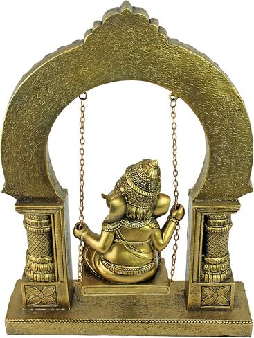 Design Toscano QS93599 Musical Lord Ganesha Hindu Elephant Band Statues, Set of Four Figurines, 3 inches wide, 7 inches tall, Handcast Polyresin, Antique Gold Finish in Saudi Arabia