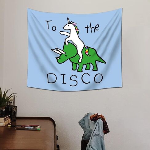 EWRITN إلى الديسكو ملصق ديكور المنزل نسيج، المفروشات مضحك شنقا النوم حزب خلفية الزينة ديكورات المنزل لغرفة المعيشة غرفة نوم (59.1 × 51.2 في) in Kuwait