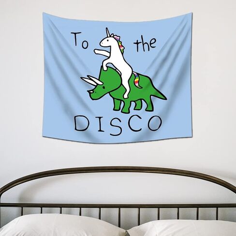 EWRITN إلى الديسكو ملصق ديكور المنزل نسيج، المفروشات مضحك شنقا النوم حزب خلفية الزينة ديكورات المنزل لغرفة المعيشة غرفة نوم (59.1 × 51.2 في) in Kuwait