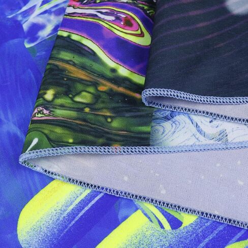 Ameyahud Blacklight Mountain نسيج مخدر الشمس نسيج الأشعة فوق البنفسجية رد الفعل الخيال النبات نسيج ملون طبيعة المناظر الطبيعية الجدار شنقا نسيج لديكور الغرفة H51.2 * W59.1 in Kuwait