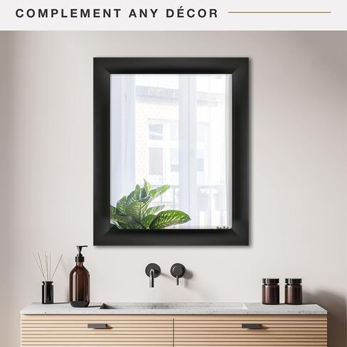 MCS 66978 Simplicity Mirror, 21.5 Inch x 25.5 Inch, Black in Saudi Arabia