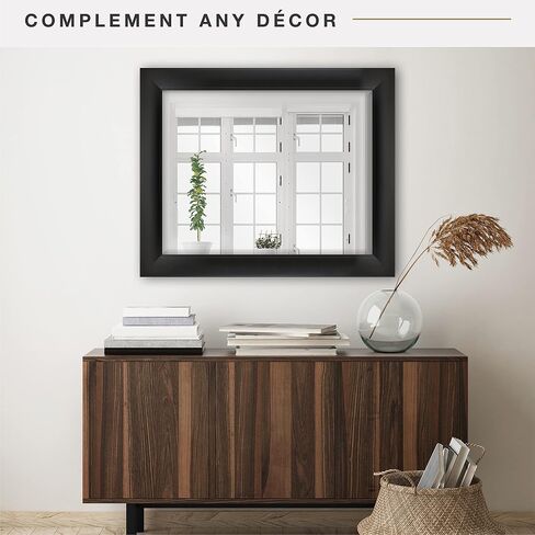MCS 66978 Simplicity Mirror, 21.5 Inch x 25.5 Inch, Black in Saudi Arabia
