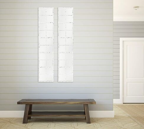 Creative Co-Op Windowpane Metal Framed Wall Mirror, Black in Saudi Arabia