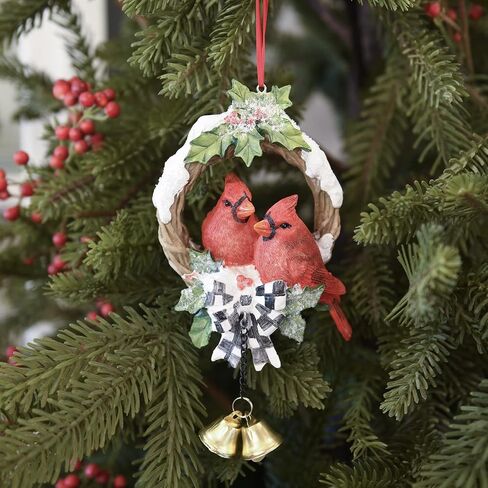 Decorative Hanging Ornaments Cardinal Decorations - Christmas Cardinal Ornaments Set of 2 3.03 * 0.32 * 4.33 Inch Newman House Studio in Kuwait