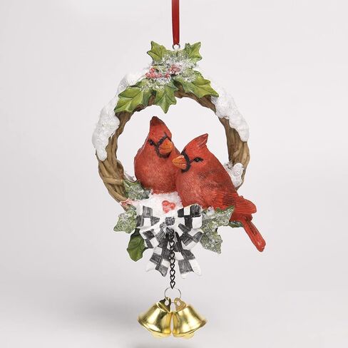 Decorative Hanging Ornaments Cardinal Decorations - Christmas Cardinal Ornaments Set of 2 3.03 * 0.32 * 4.33 Inch Newman House Studio in Kuwait