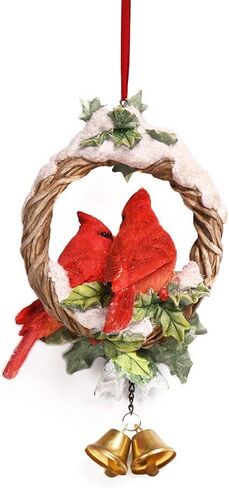 Decorative Hanging Ornaments Cardinal Decorations - Christmas Cardinal Ornaments Set of 2 3.03 * 0.32 * 4.33 Inch Newman House Studio in Kuwait