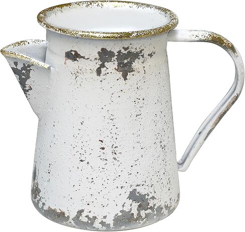 Vintage Metal Milk Jug Vase Rustic Vase Flower Vase Farmhouse Vase Small Vases for Flowers Vintage Decorative Pitcher Vase Decorations Flower Vases for Centerpieces in Saudi Arabia
