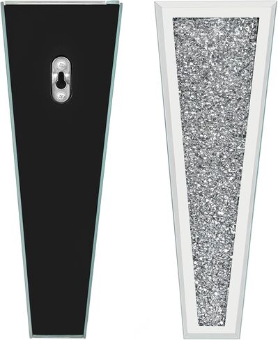 مجموعة مزهرية للزهور مكونة من قطعتين، مزهرية فضية معلقة على الحائط من الكريستال الماسي لديكور الحائط والزهور والنباتات، ديكور منزلي فاخر لتزيين الحائط وغرفة المعيشة وغرفة النوم وغرفة الطعام in Kuwait