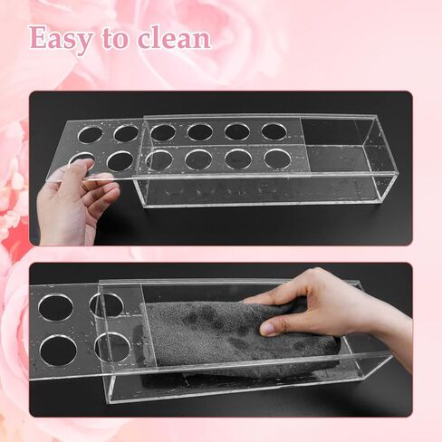 مزهرية زهور اكريليك من قطعتين، قطعة مركزية مستطيلة لطاولة الطعام، مزهرية عصرية من الاكريليك الشفاف 23.6 انش، مزهرية مستطيلة طويلة ومنخفضة لتنظيم الزهور للمنزل وحفلات الزفاف 24 فتحة in Kuwait