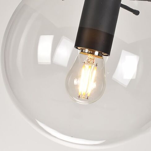 AUPINE Modern Simple Transparent Ball Glass Chandelier E26 9.8IN Glass Pendant Light Chandelier for Living Room Lighting in Saudi Arabia