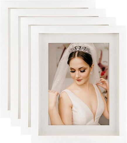 مجموعة إطارات الصور ORIVAN باللون الأسود مقاس 5 × 5 مكونة من 4 إطارات صور من الخشب الصلب لإطار صور الحائط والطاولة in Kuwait
