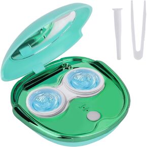 AMESEDAK Ultrasonic Contact Lens Cleaner Case, Effective Automatic Contact Cleaning Machine with USB Charging, Lightweight & Portable (Green) in Kuwait
