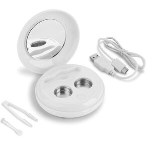 Contact Lens Cleaner Machine, Blumway Ultrasonic Contact Lens Cleaner with USB Charger, Small & Portable, Fit Disposal Soft Lens, Hard Lens, Contact Lens, Colored Lens, RGP Lens & OK Lens