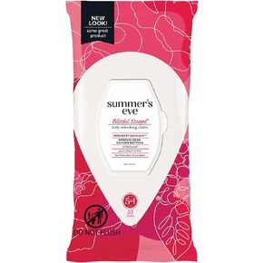 Summer’s Eve Blissful Escape Daily Refreshing Feminine Wipes, Removes Odor, pH balanced, 32 Count, (Pack of 2) in Saudi Arabia
