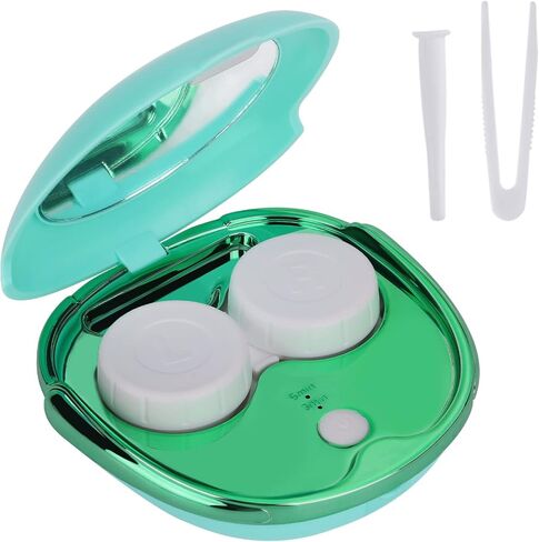 AMESEDAK Ultrasonic Contact Lens Cleaner Case, Effective Automatic Contact Cleaning Machine with USB Charging, Lightweight & Portable (Green) in Kuwait
