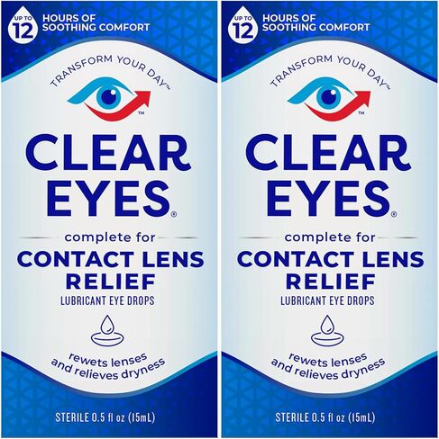 قطرات العين لتخفيف العدسات اللاصقة من كلير آيز، 0.5 أونصة سائلة in Kuwait