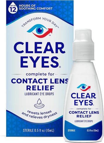 قطرات العين لتخفيف العدسات اللاصقة من كلير آيز، 0.5 أونصة سائلة in Kuwait