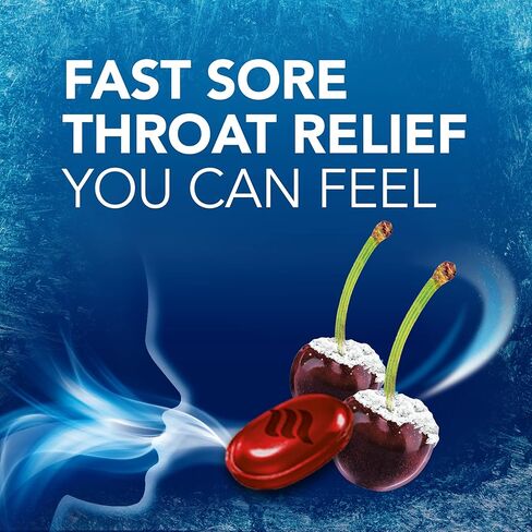 Vicks VapoCOOL SEVERE Medicated Sore Throat Drops, Fast-Acting Max Strength Relief, Soothes Sore Throat Pain Caused by Cough, Powerful Vicks Vapors, Menthol, Cherry Noze Flavor, 225ct (5 45ct packs) in Saudi Arabia