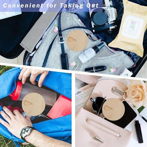 Succwoah Wooden Weekly Pill Organizer for Medicine Vitamin, 7-Day Pill Organizer Case Box, Twist Top Design with Days of The Week and Solid Wood Lid in Kuwait