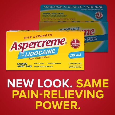 Aspercreme with Lidocaine Maximum Strength Pain Relief Cream, 4.3 Oz in Kuwait