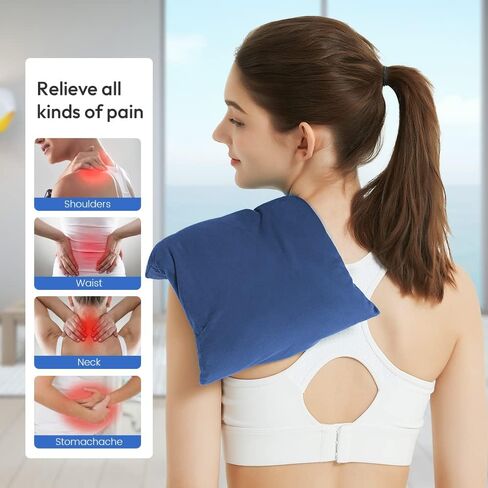 Microwavable Heated Neck Wrap Warmer and Shoulder Weighted Heating Pad Microwave for Hot and Cold Compress in Kuwait