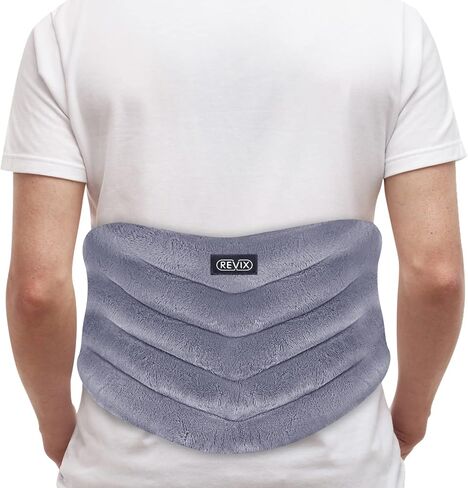 وسادة تسخين قابلة للاستخدام في الميكروويف من ريفيكس لتخفيف الألم، حزمة كبيرة جدًا لتسخين الميكروويف مع حرارة رطبة للخصر والمعدة والكتف، حزمة ساخنة أو باردة غير معطرة، رمادي in Kuwait