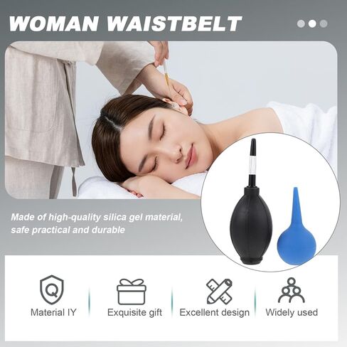 Healifty Ear Syringe Hand Bulb Syringe for Infants & Adults Rubber Ear Washing Squeeze Bulb Ear Washing Removal Tool Ear Syringe 224ml (Black) in Kuwait